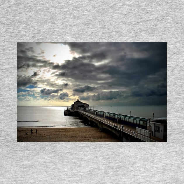 Bournemouth Pier And Beach Dorset England by AndyEvansPhotos